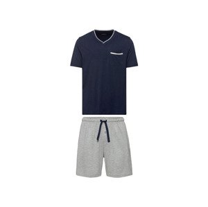LIVERGY Pánské pyžamo (S (44/46), navy modrá / šedá)