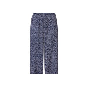 esmara® Dámské culotte kalhoty (adult#female#ne, 40, modrá vzor)