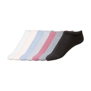 esmara Dámské nízké ponožky, 7 párů (35/38, růžová/bílá/modrá/šedá)