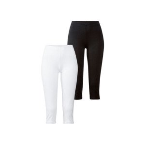 esmara® Dámské capri legíny, 2 kusy (XS (32/34), bílá/černá)
