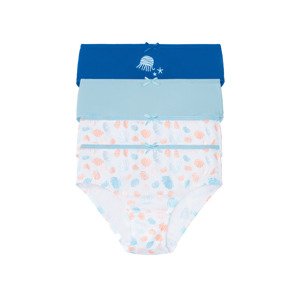 lupilu Dívčí kalhotky, 4 kusy (86/92, bílá / modrá / světle modrá)