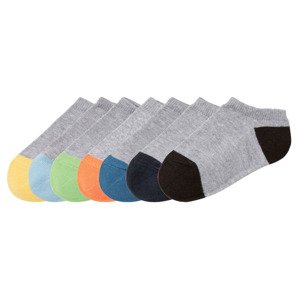 lupilu Chlapecké nízké ponožky s BIO bavlnou, 7 (19/22, šedá/modrá/žlutá)