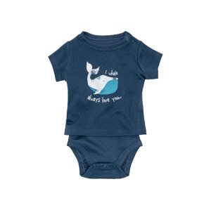 lupilu® Chlapecké body s trikem s BIO bavlnou (baby/infant#male#ne, 50/56, námořnická modrá)
