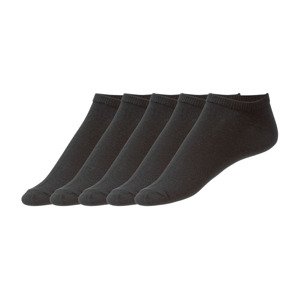 esmara Dámské nízké ponožky BIO, 5 párů (35/38, černá)