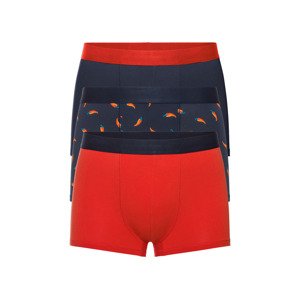 LIVERGY Pánské boxerky, 3 kusy (6/L, navy modrá / oranžová)