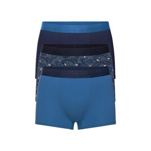 LIVERGY Pánské boxerky, 3 kusy (6/L, navy modrá / modrá)