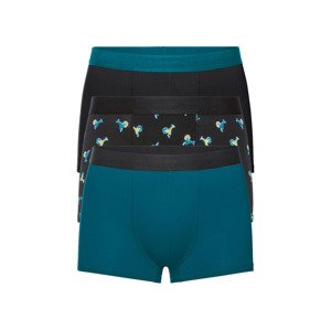 LIVERGY Pánské boxerky, 3 kusy (7/XL, černá/zelená)