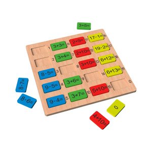 Playtive Dřevěná hra na počítání (hra na sčítání a odčítání)