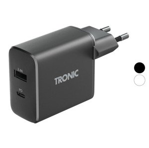 TRONIC Duální USB nabíječka, 30 W, USB-C PD, US