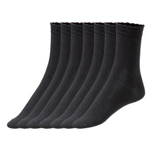 esmara Dámské ponožky s BIO bavlnou, 7 párů (35/38, černá)