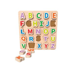 Playtive Dřevěné puzzle (dřevěné puzzle s písmeny)