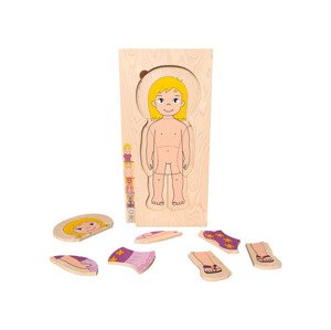 Playtive Dřevěné puzzle (dřevěné puzzle s částmi těla "dívka")
