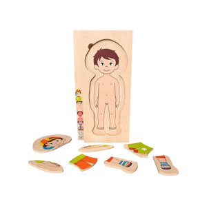 Playtive Dřevěné puzzle (dřevěné puzzle s částmi těla "chlapec")