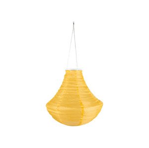 LIVARNO home LED solární lampion, Ø 22 cm (žlutá/kónický)