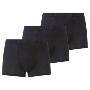 LIVERGY Pánské boxerky s BIO bavlnou, 3 kusy (7/XL, černá)
