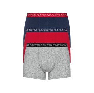 QS by s.Oliver Pánské boxerky, 3 kusy (S, červená / šedá / tmavě modrá)