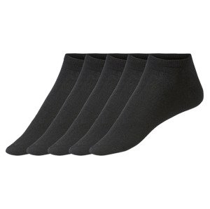 esmara Dámské nízké ponožky s BIO bavlnou, 5 pá (35/38, černá)