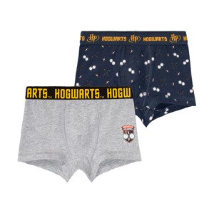 Chlapecké boxerky, 2 kusy (child#male#ne#undershorts, 158/164, vzorovaná / navy modrá / šedá)