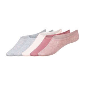 esmara Dámské nízké ponožky s BIO bavlnou, 5 pá (35/38, šedá / světle růžová)