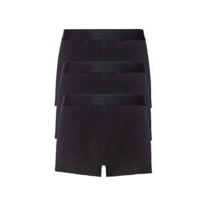 LIVERGY® Pánské boxerky, 3 kusy (adult#male#ne#undershorts, 4/S, černá)
