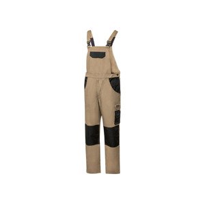 PARKSIDE Pánské pracovní kalhoty s laclem (58, béžová/černá)