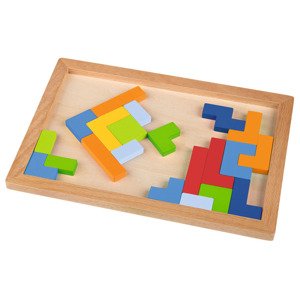 Playtive Dřevěný hlavolam (Puzzle Tetromino)