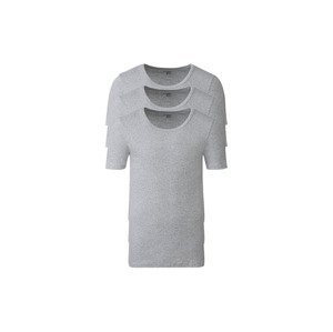 LIVERGY Dámské spodní triko, 3 kusy (6/L, šedá, kulatý výstřih)