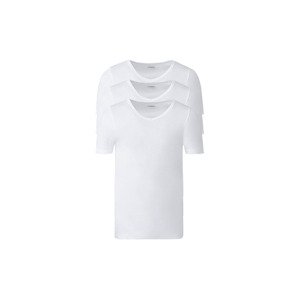 LIVERGY Dámské spodní triko, 3 kusy (5/M, bílá, V-výstřih)