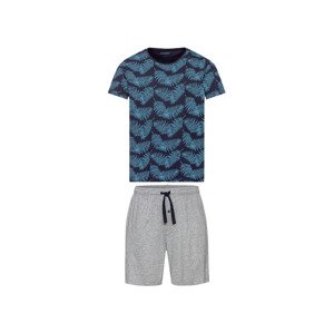 LIVERGY® Pánské pyžamo (S (44/46), vzorovaná modrá / navy modrá)