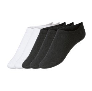 esmara® Dámské nízké ponožky s BIO bavlnou, 5 pá (adult#female, 35/38, bílá/černá)