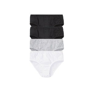 pepperts Dívčí kalhotky, 4 kusy (122/128, černá/šedá/bílá)