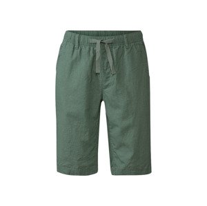 LIVERGY® Pánské lněné bermudy (48, zelená)