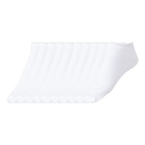 LIVERGY Pánské nízké ponožky, 10 párů (43/46, bílá)