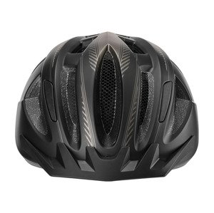 CRIVIT Dámská / Pánská cyklistická helma s konc (L/XL, černá / navy modrá pruhy)