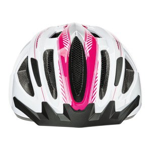 CRIVIT Dámská / Pánská cyklistická helma s konc (S/M, bílá/šedá/růžová)