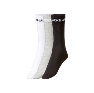 Jack & Jones Pánské ponožky, 3 páry (šedá/černá/bílá)