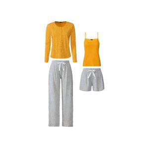 esmara® Dámské pyžamo (L (44/46), žlutá/šedá)