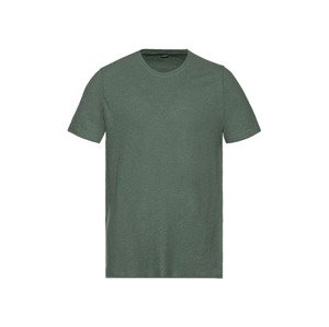 LIVERGY Pánské lněné triko (L (52/54), zelená)