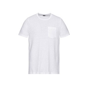 LIVERGY Pánské lněné triko (XL (56/58), bílá)