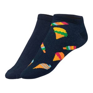 Dámské / Pánské nízké ponožky, 2 páry (35/38, zmrzlina)