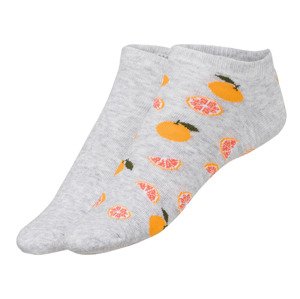Dámské / Pánské nízké ponožky, 2 páry (35/38, grapefruit)