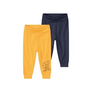 lupilu Chlapecké kalhoty  s BIO bavlnou "Jogger (50/56, žlutá/navy modrá)
