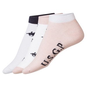 esmara Dámské nízké ponožky, 3 páry (39/42, světle růžová / bílá)