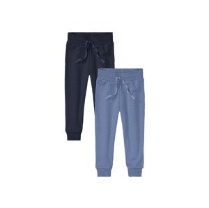 lupilu® Dívčí tepláky, 2 kusy (110/116, navy modrá / modrá)