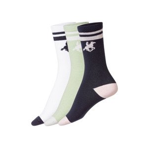 esmara® U.S. Grand Polo Dámské ponožky, 3 páry (adult#female, 39/42, bílá/zelená/námořnická modrá)