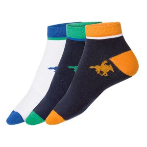 LIVERGY Pánské nízké ponožky (39/42, bílá / modrá / navy modrá / oranžová / navy modrá / zelená)