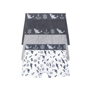 lupilu Chlapecké boxerky, 3 kusy (86/92, navy modrá / šedá / bílá)