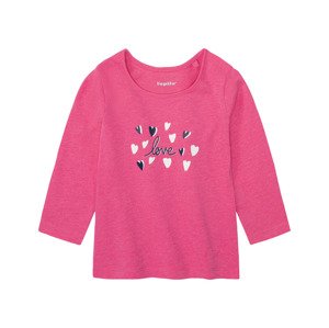 lupilu® Dívčí triko s dlouhými rukávy (child#female#ne, 98/104, růžová)
