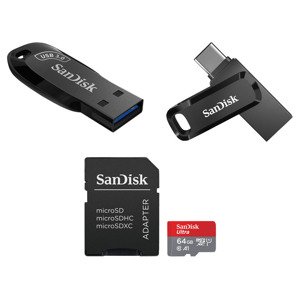 SanDisk Paměťová karta a USB, 64 GB