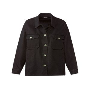 esmara® Dámský flanelový overshirt (adult#female, 34, černá)